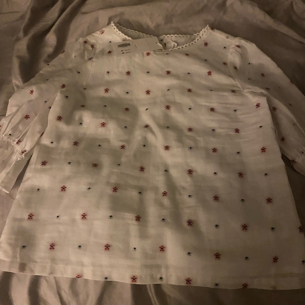 Size 7 Janie and Jack girls linen shirt